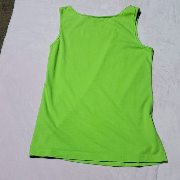 Avra, lime green, sleeveless blouse. - Picture 4 of 4